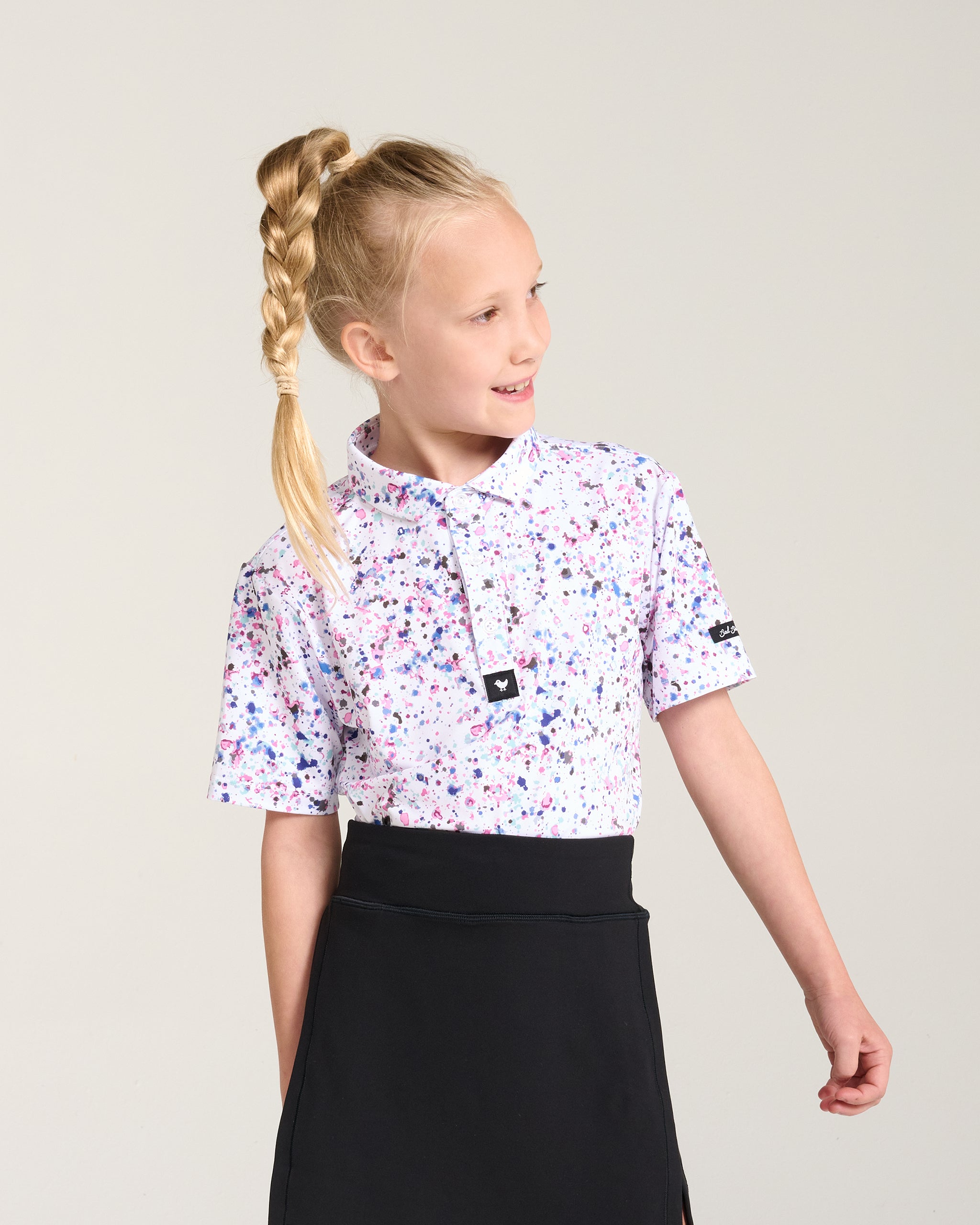 Paint Splatter 3 Youth-Youth Polo-Bad Birdie