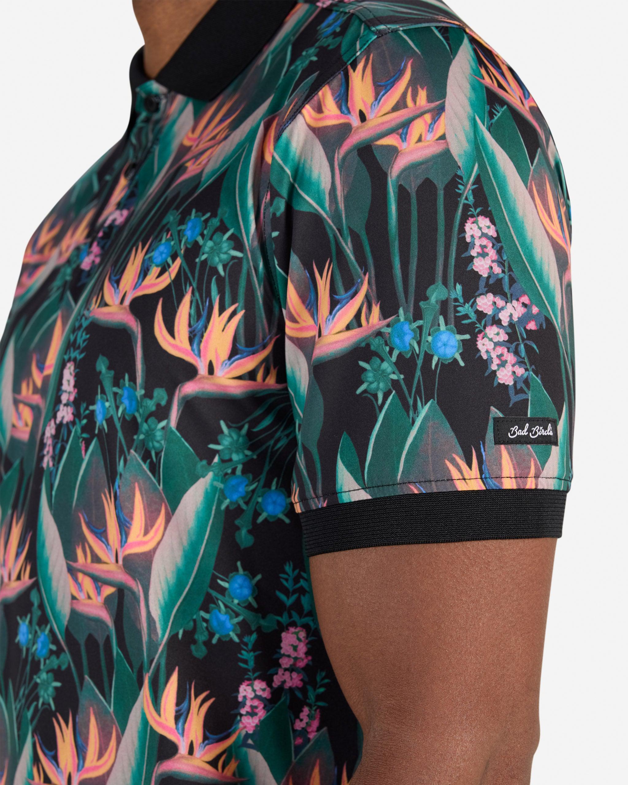 Botanical Bump n Run-Men's Polo-Bad Birdie