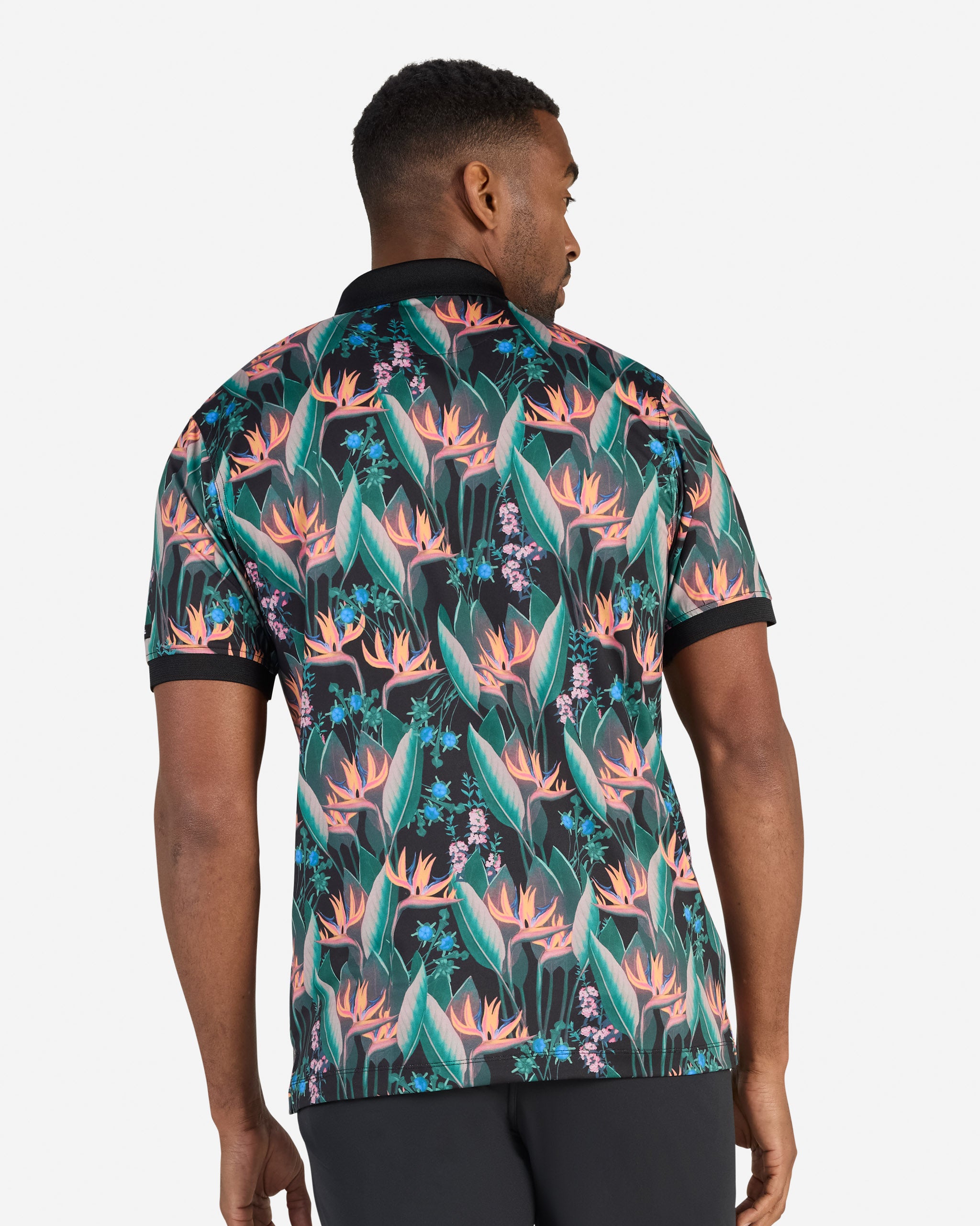 Botanical Bump n Run-Men's Polo-Bad Birdie