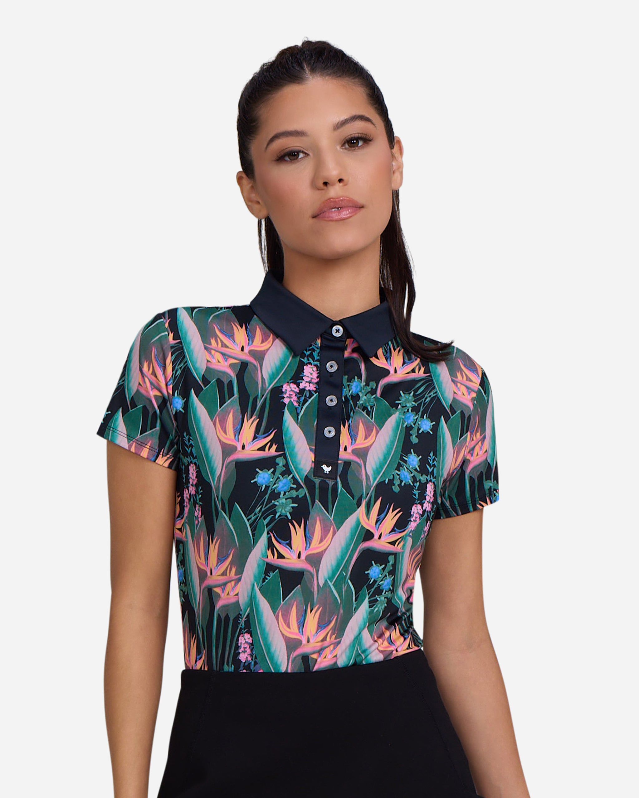 Botanical Bump N Run-Women's Polo-Bad Birdie