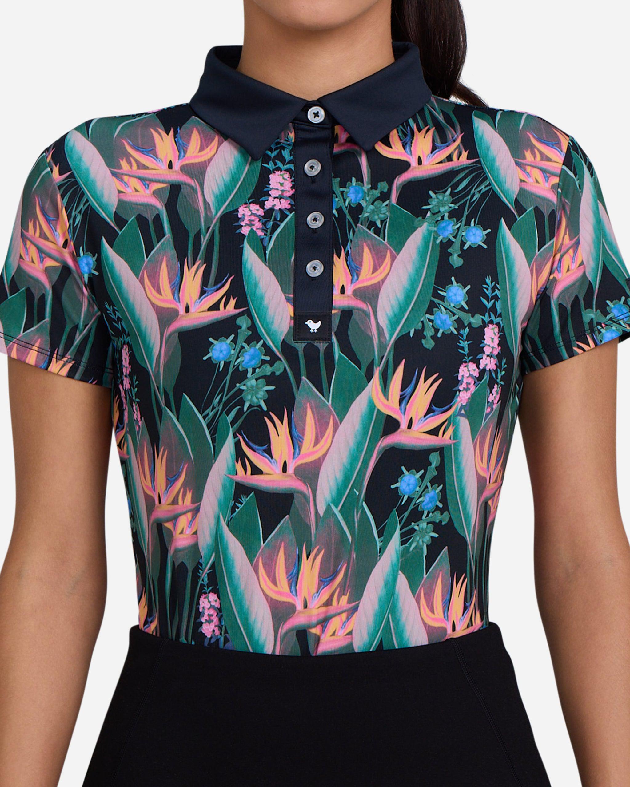Botanical Bump N Run-Women's Polo-Bad Birdie