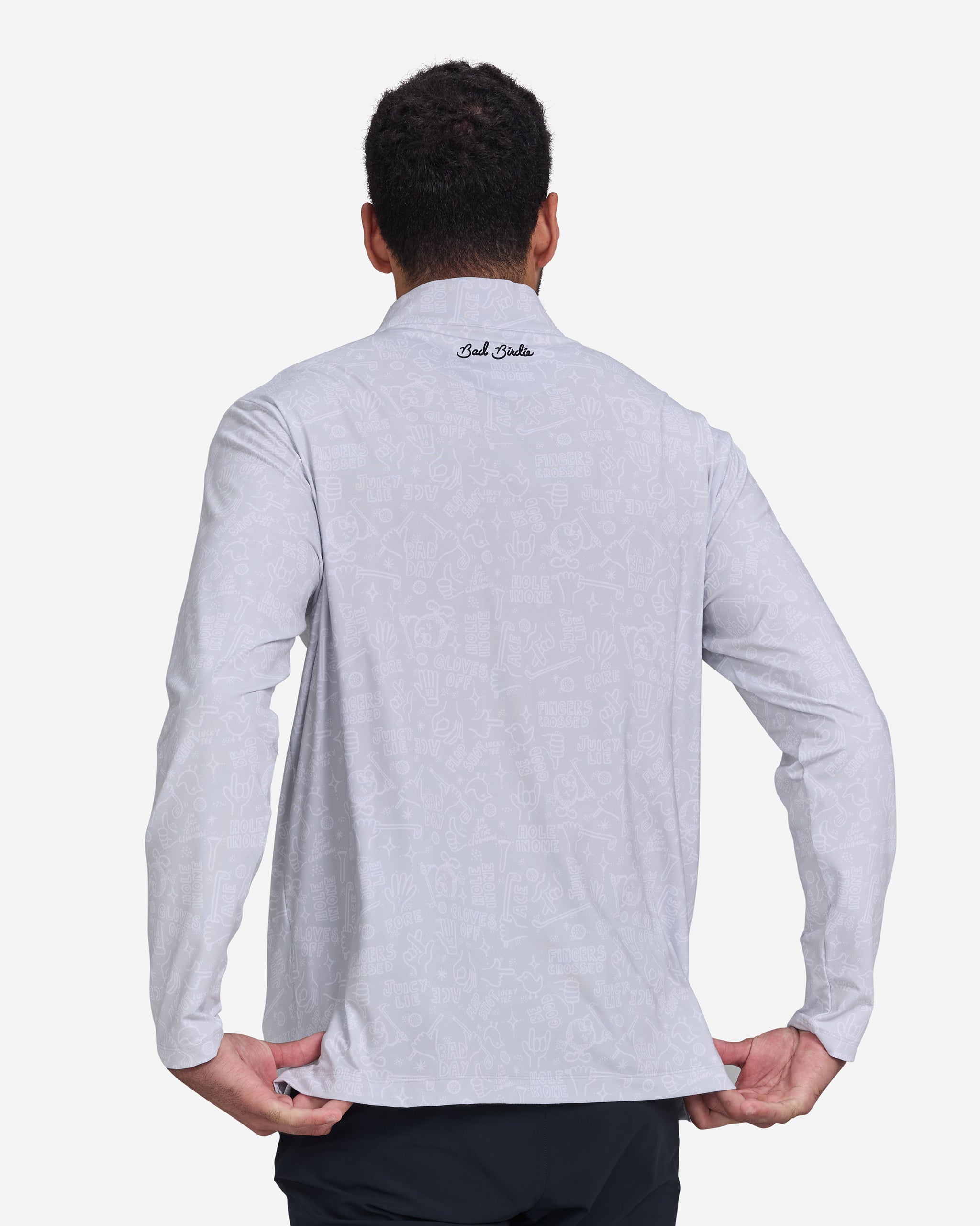 Doodle Quarterzip-Men's Quarterzip-Bad Birdie