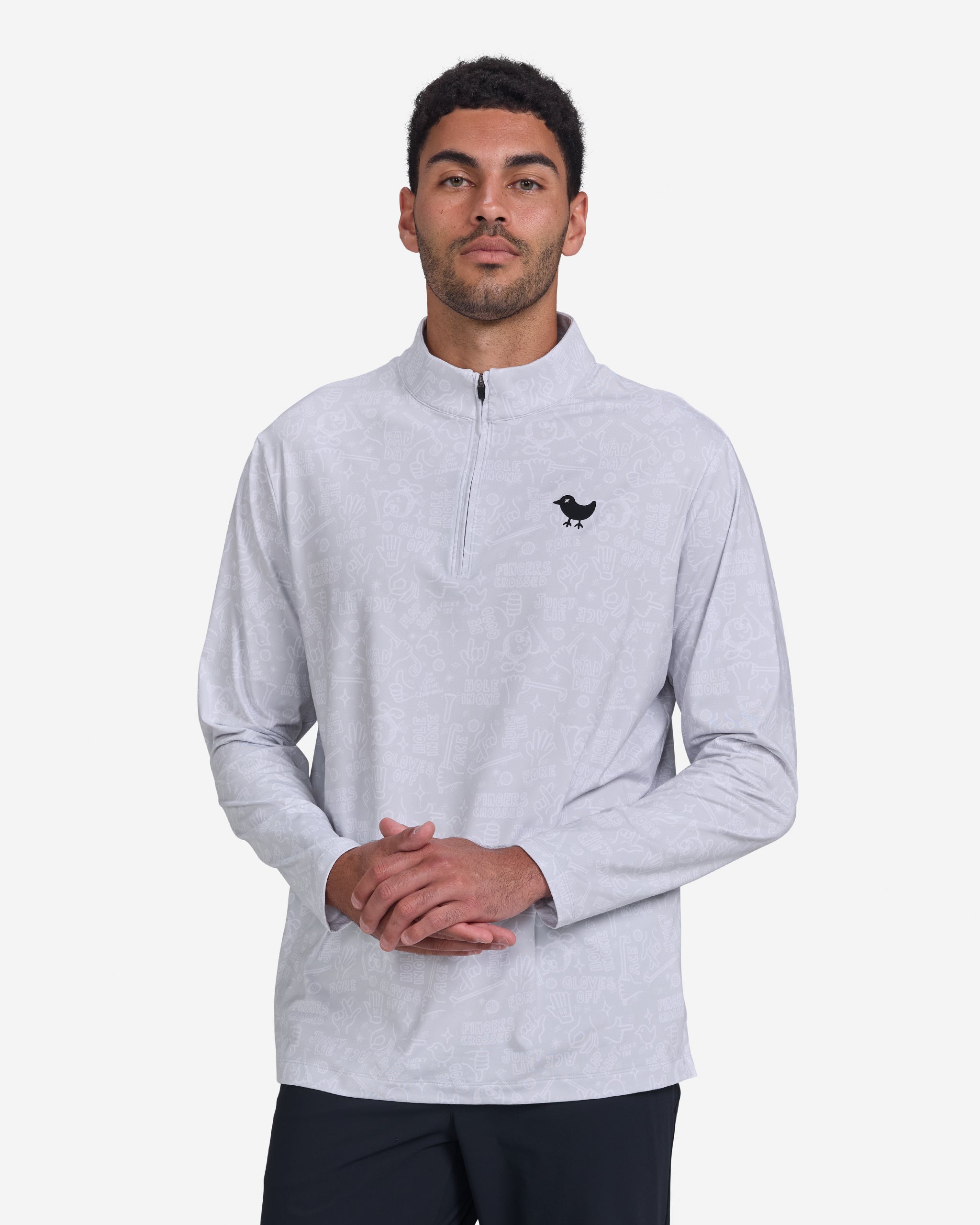 Doodle Quarterzip-Men's Quarterzip-Bad Birdie