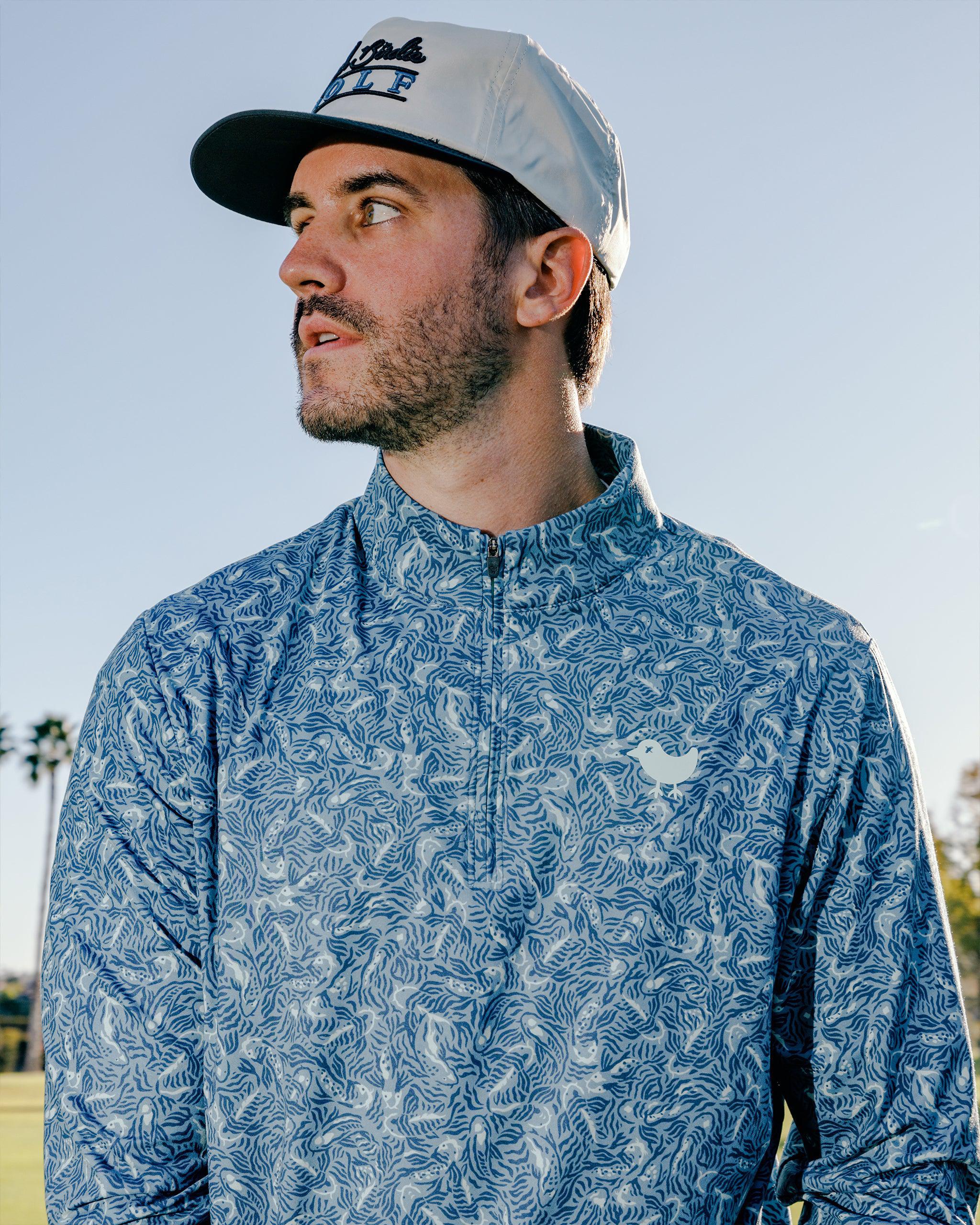 Koi Koi Slate Navy Quarterzip-Men's Quarterzip-Bad Birdie