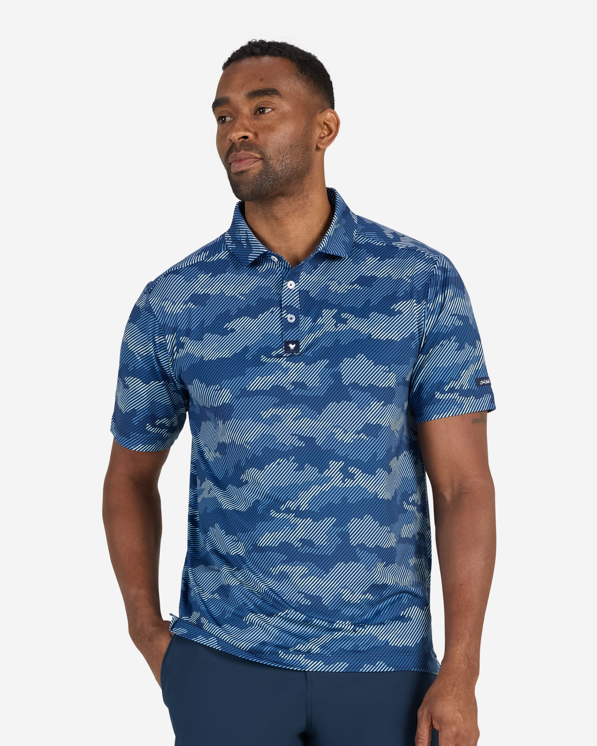 Frostbite - Azure-Men's Polo-Bad Birdie