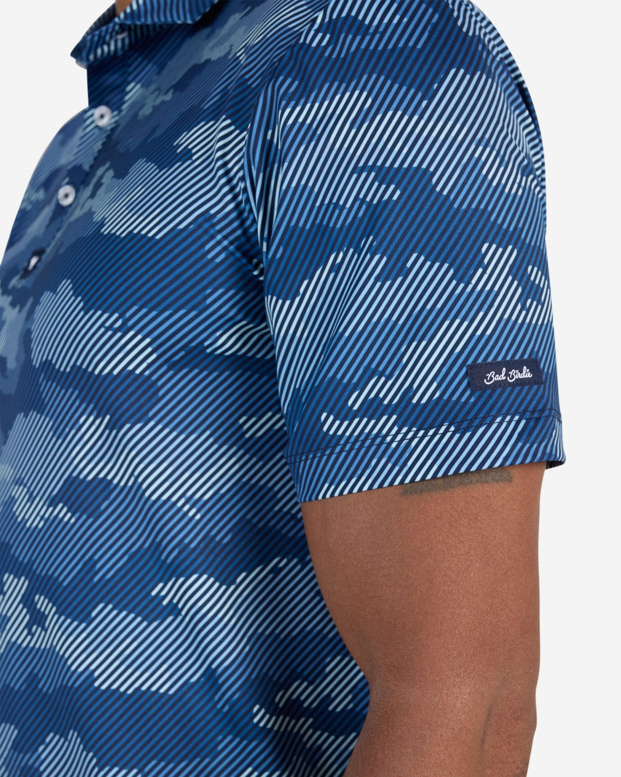 Frostbite - Azure-Men's Polo-Bad Birdie