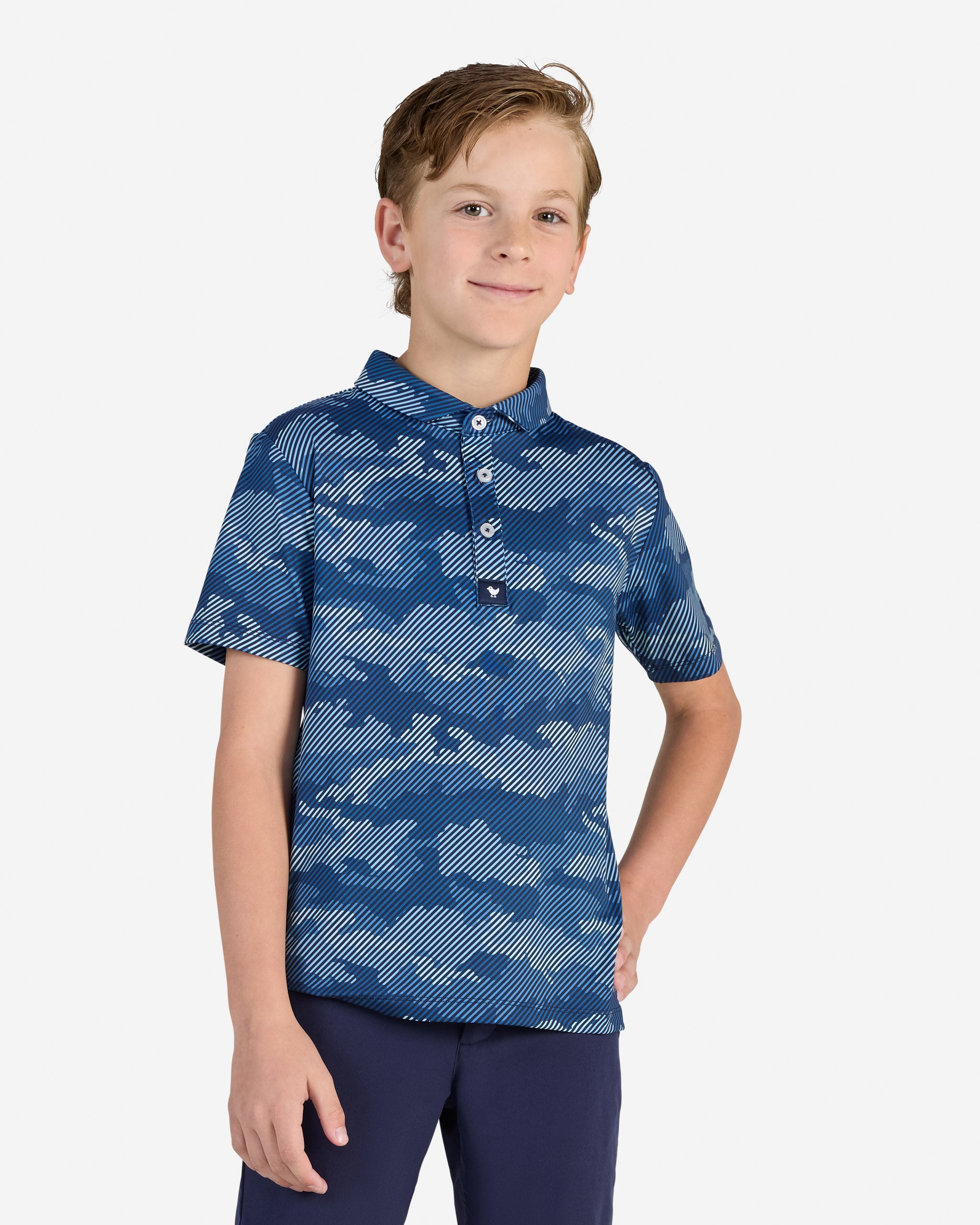 Frostbite - Azure-Youth Polo-Bad Birdie