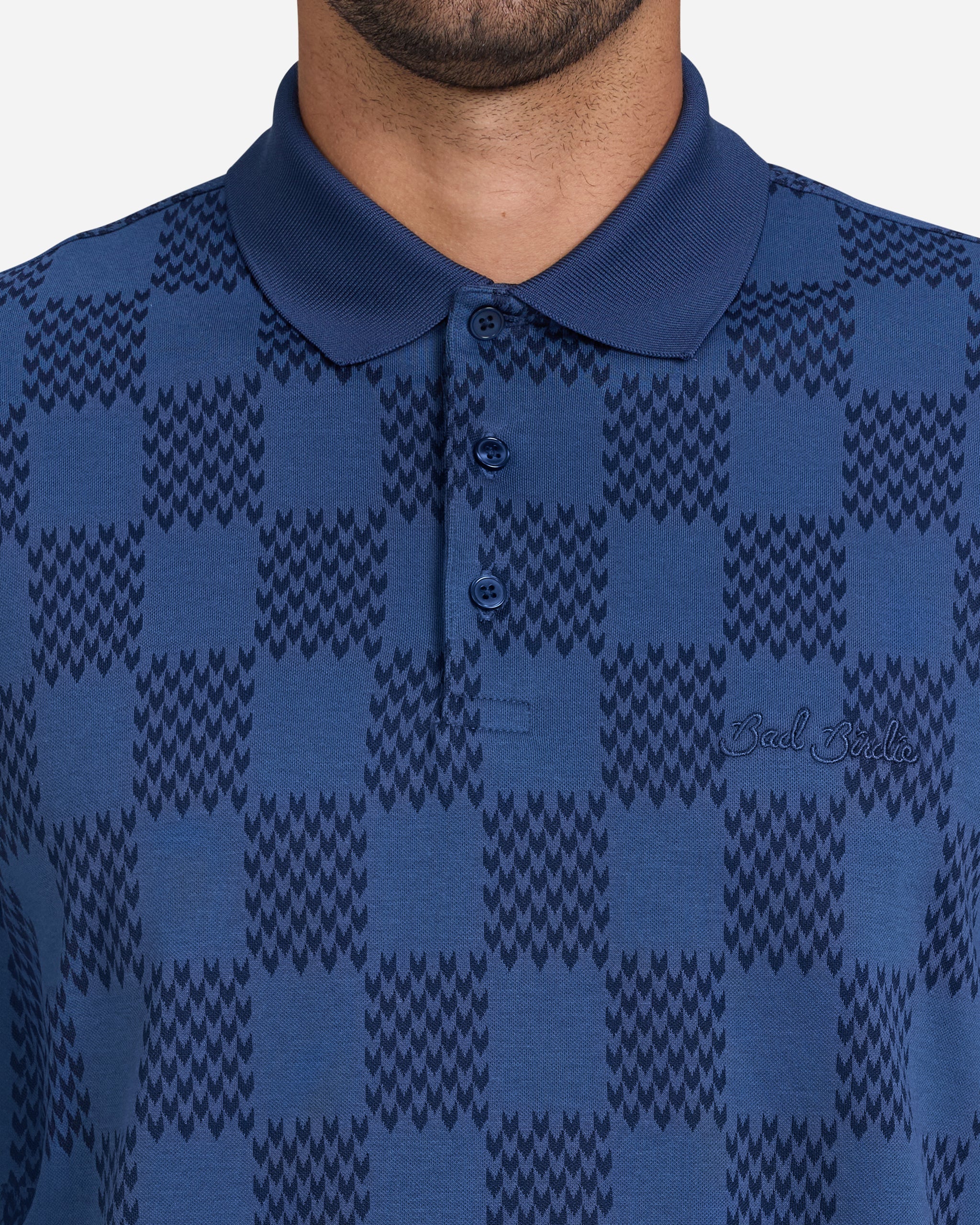 Chess Day Jacquard Polo-Men's Polo-Bad Birdie