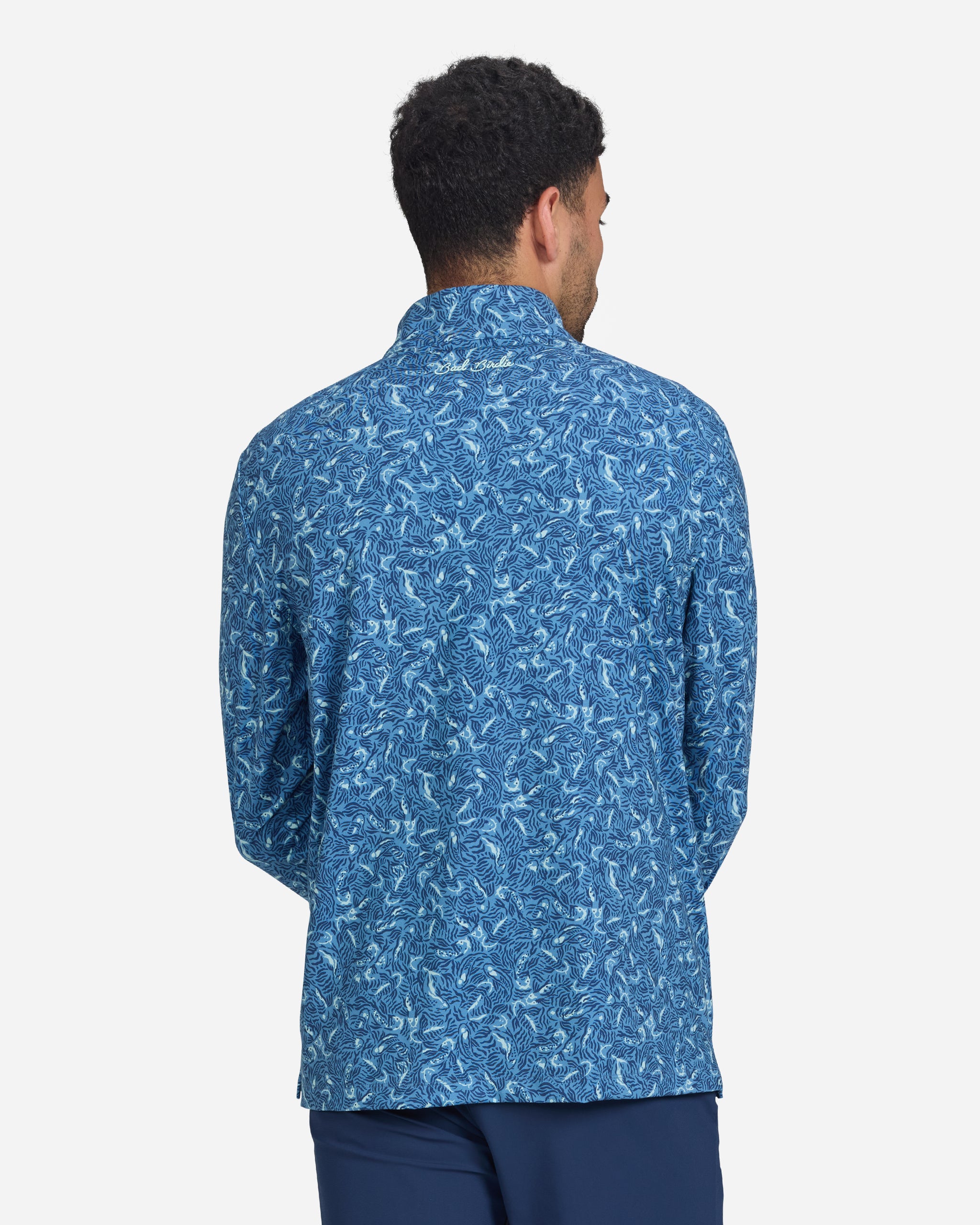 Koi Koi Slate Navy Quarterzip-Men's Quarterzip-Bad Birdie