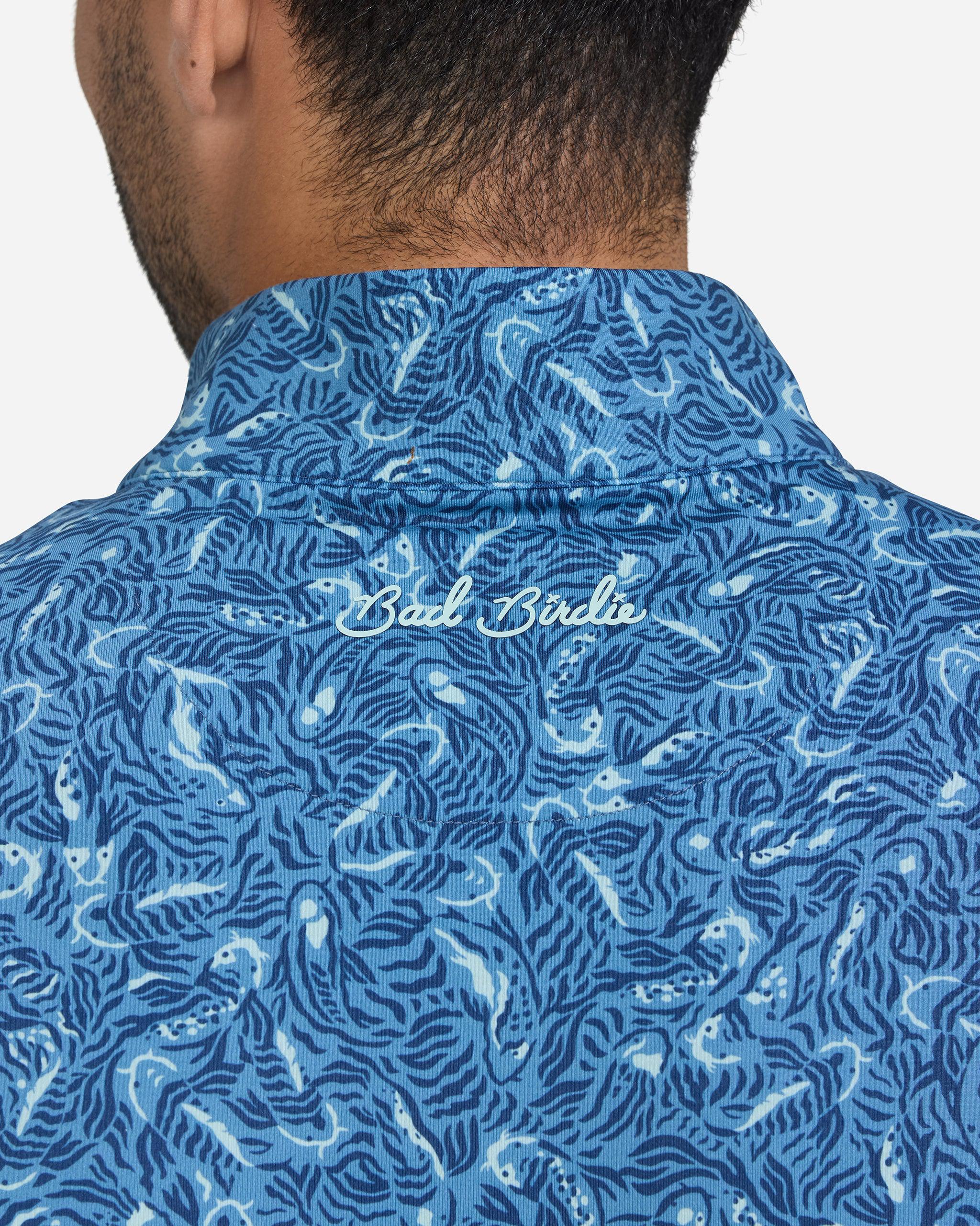 Koi Koi Slate Navy Quarterzip-Men's Quarterzip-Bad Birdie