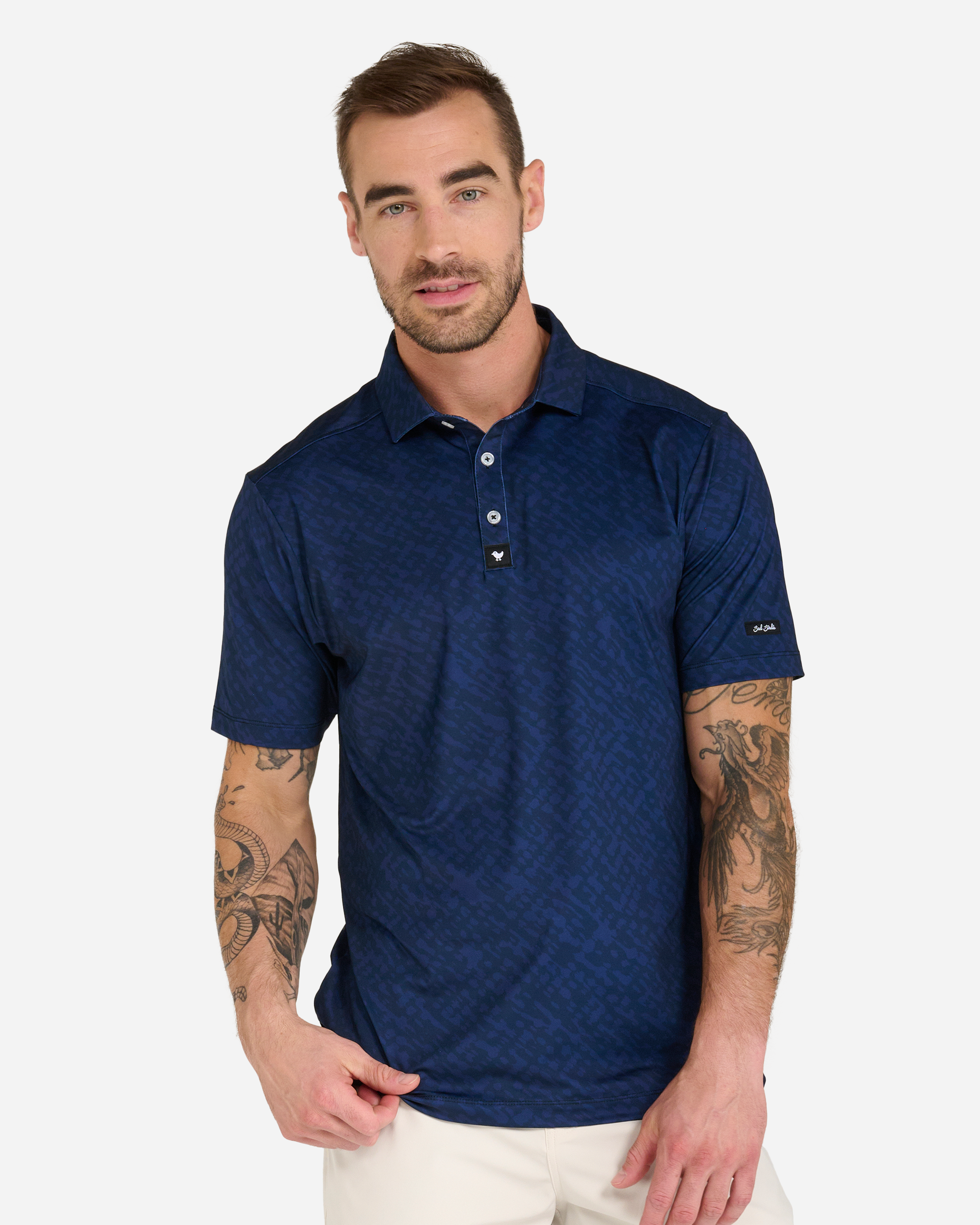Midnight Rider-Men's Polo-Bad Birdie