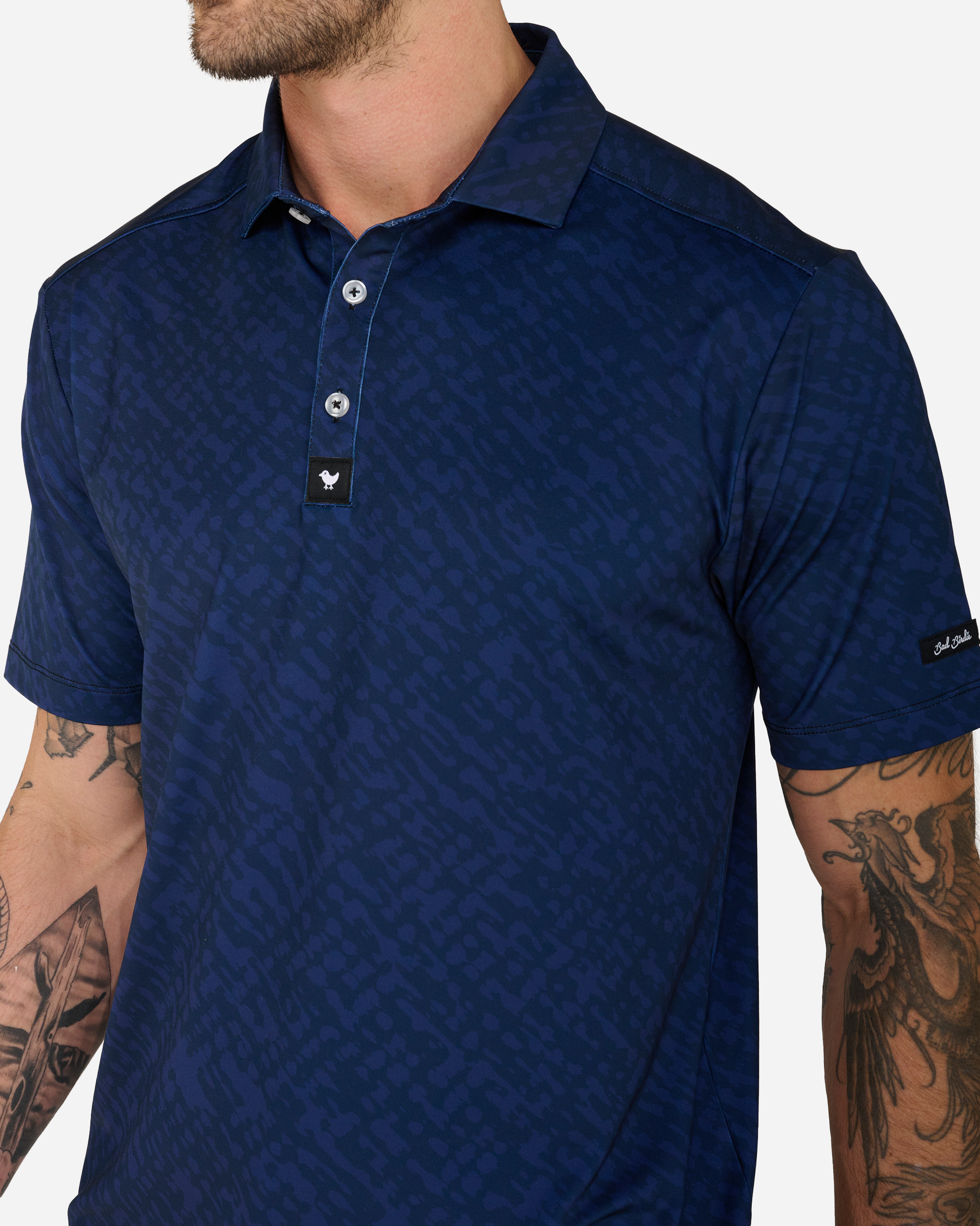 Midnight Rider-Men's Polo-Bad Birdie