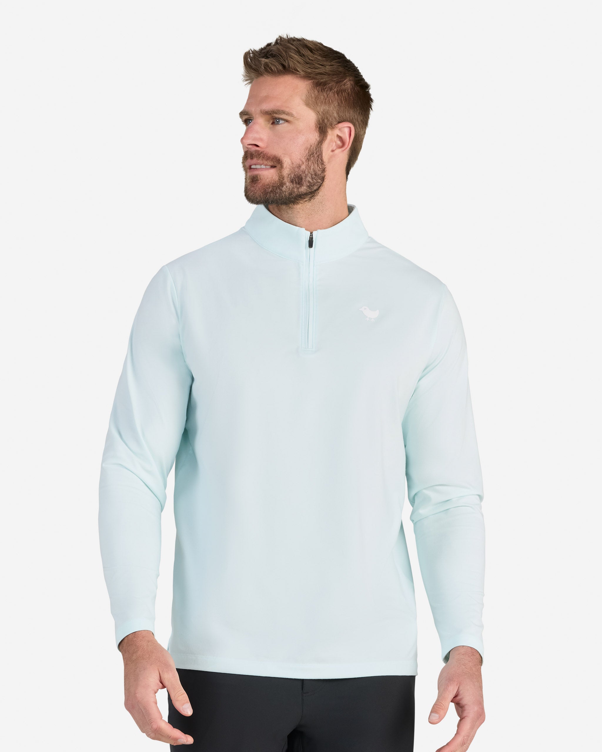 Minty Fresh Quarterzip-Men's Quarterzip-Bad Birdie