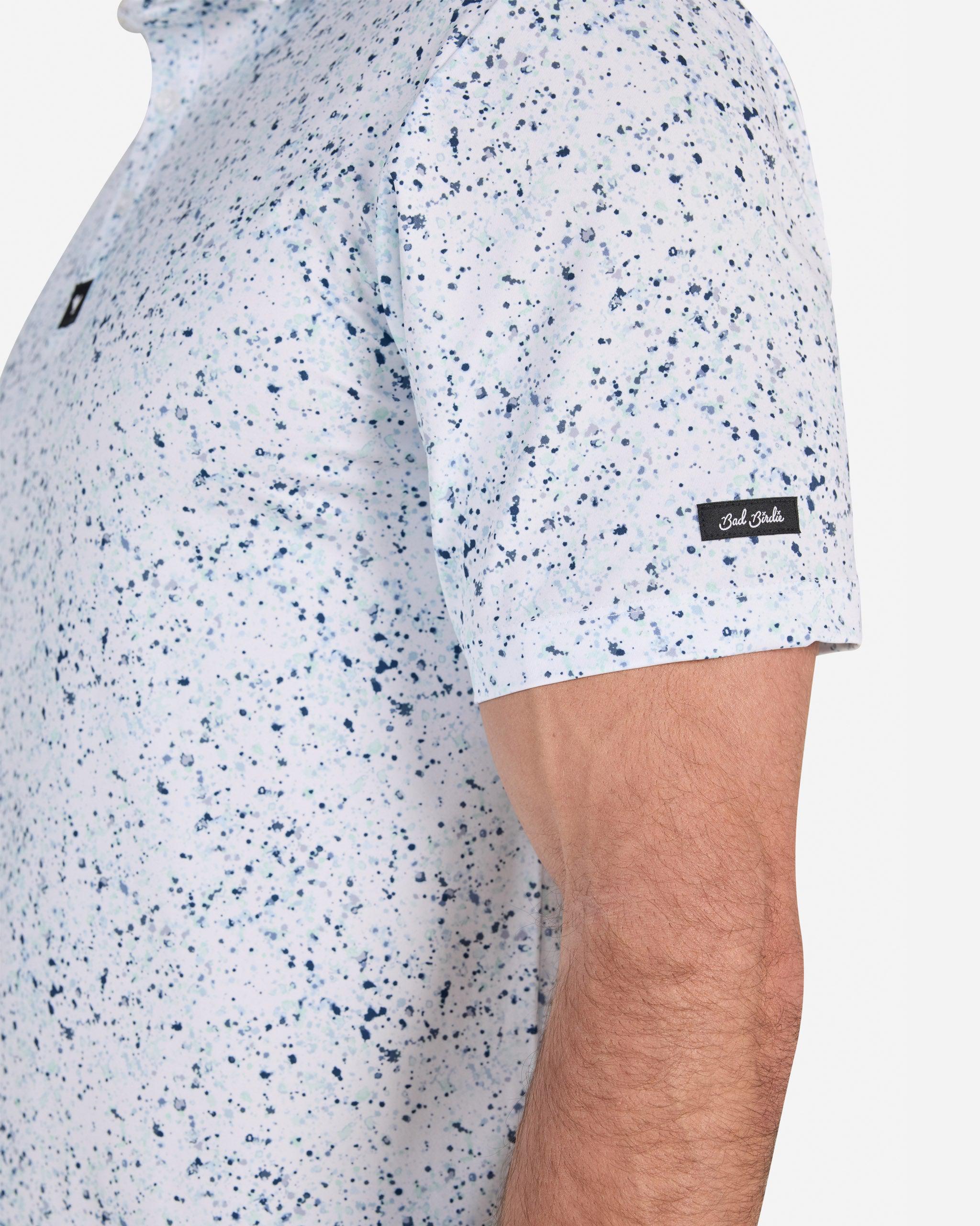 Paint Splatter 3 Navy-Men's Polo-Bad Birdie