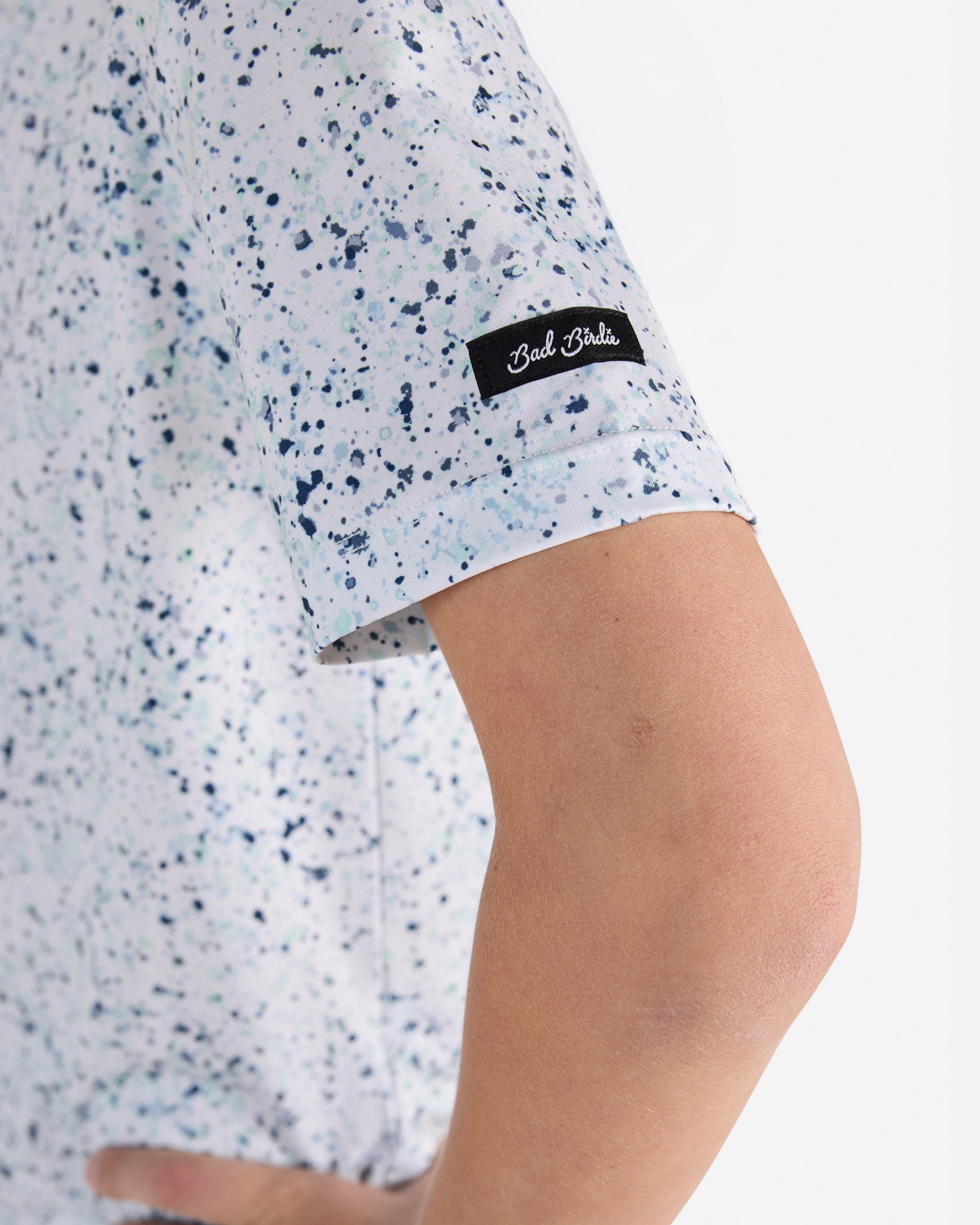 Paint Splatter 3 Navy-Youth Polo-Bad Birdie