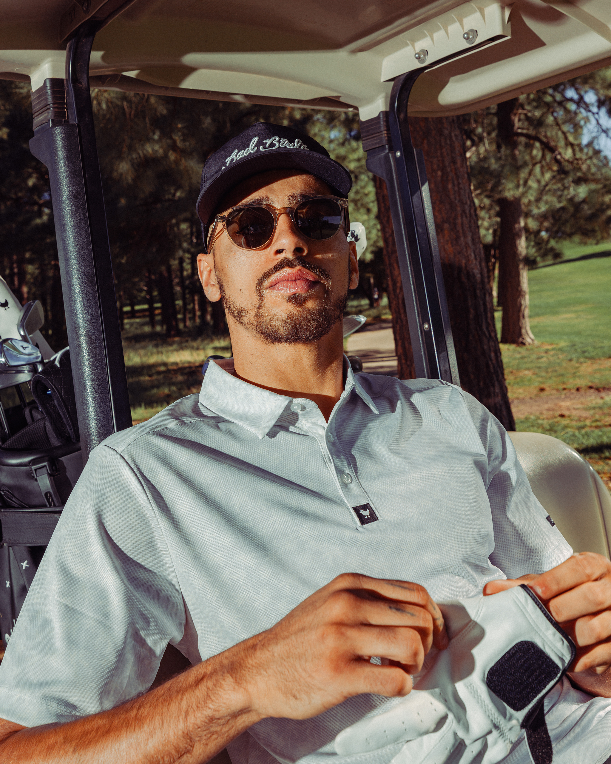 Palmetto Iris-Men's Polo-Bad Birdie