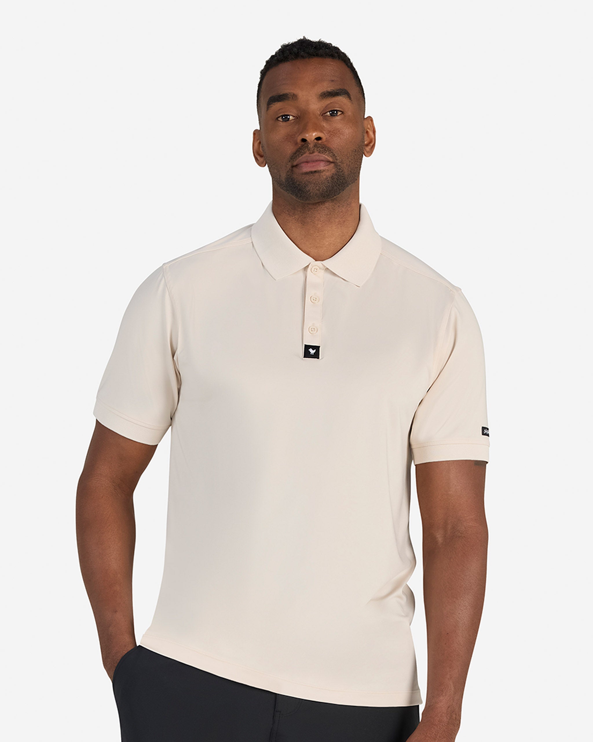 Ridge Polo - Sand Shell-Men's Polo-Bad Birdie