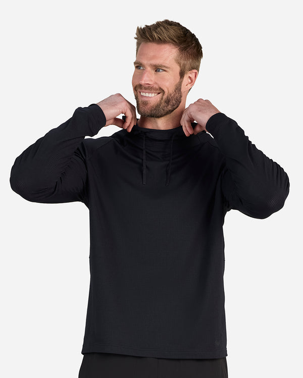 Tempo Cooling Hooded Long Sleeve - Black