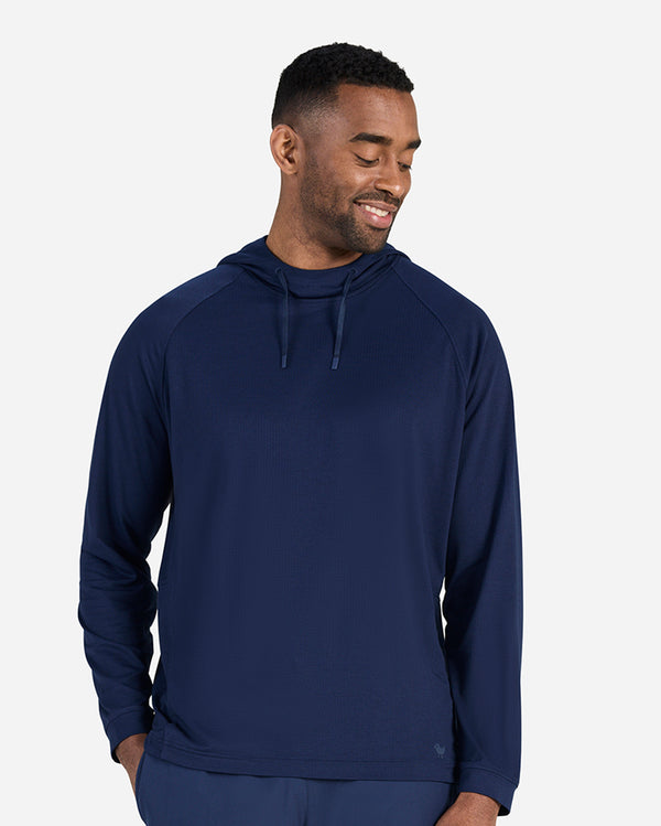 Tempo Cooling Hooded Long Sleeve - Navy