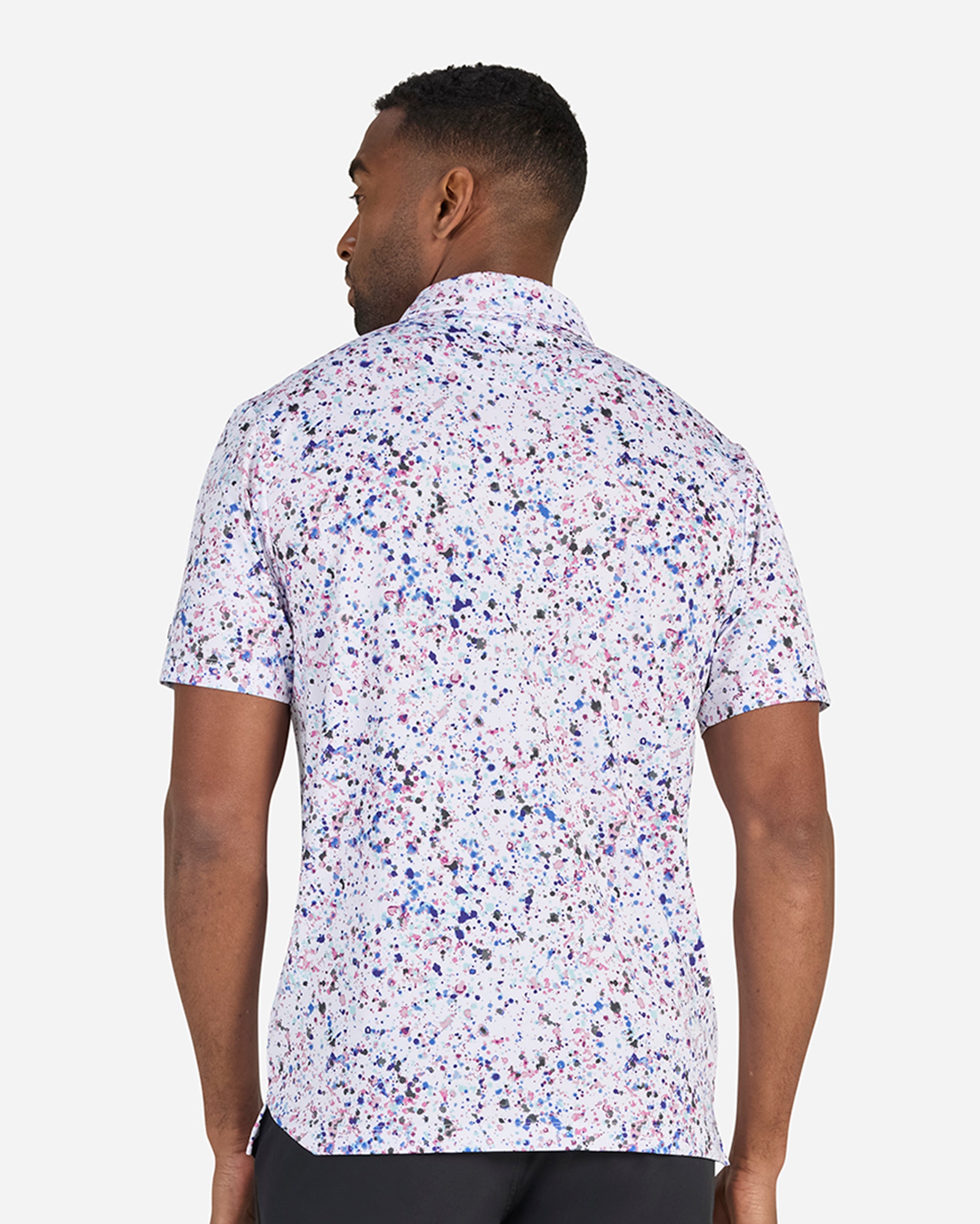 Paint Splatter 3-Men's Polo-Bad Birdie