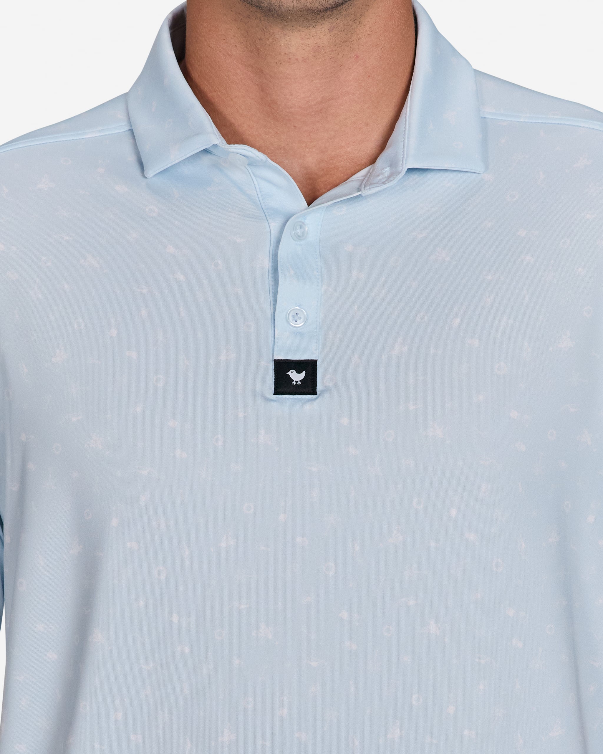 Sights & Rounds Light Blue-Men's Polo-Bad Birdie
