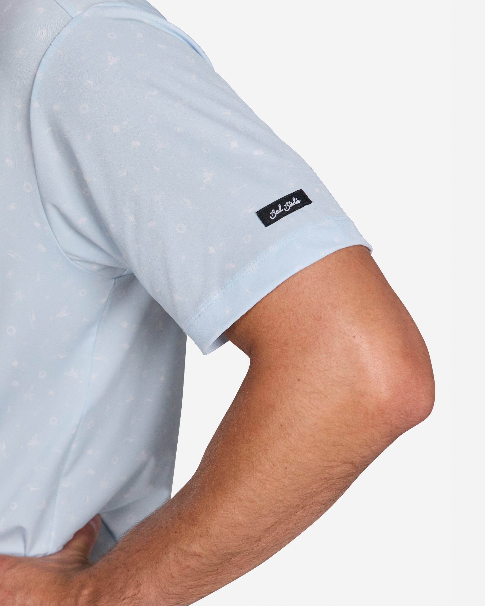 Sights & Rounds Light Blue-Men's Polo-Bad Birdie