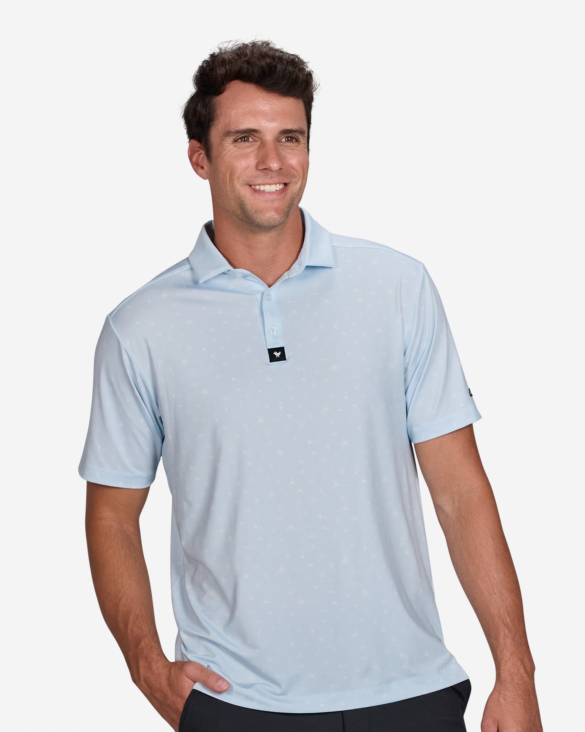 Sights & Rounds Light Blue-Men's Polo-Bad Birdie