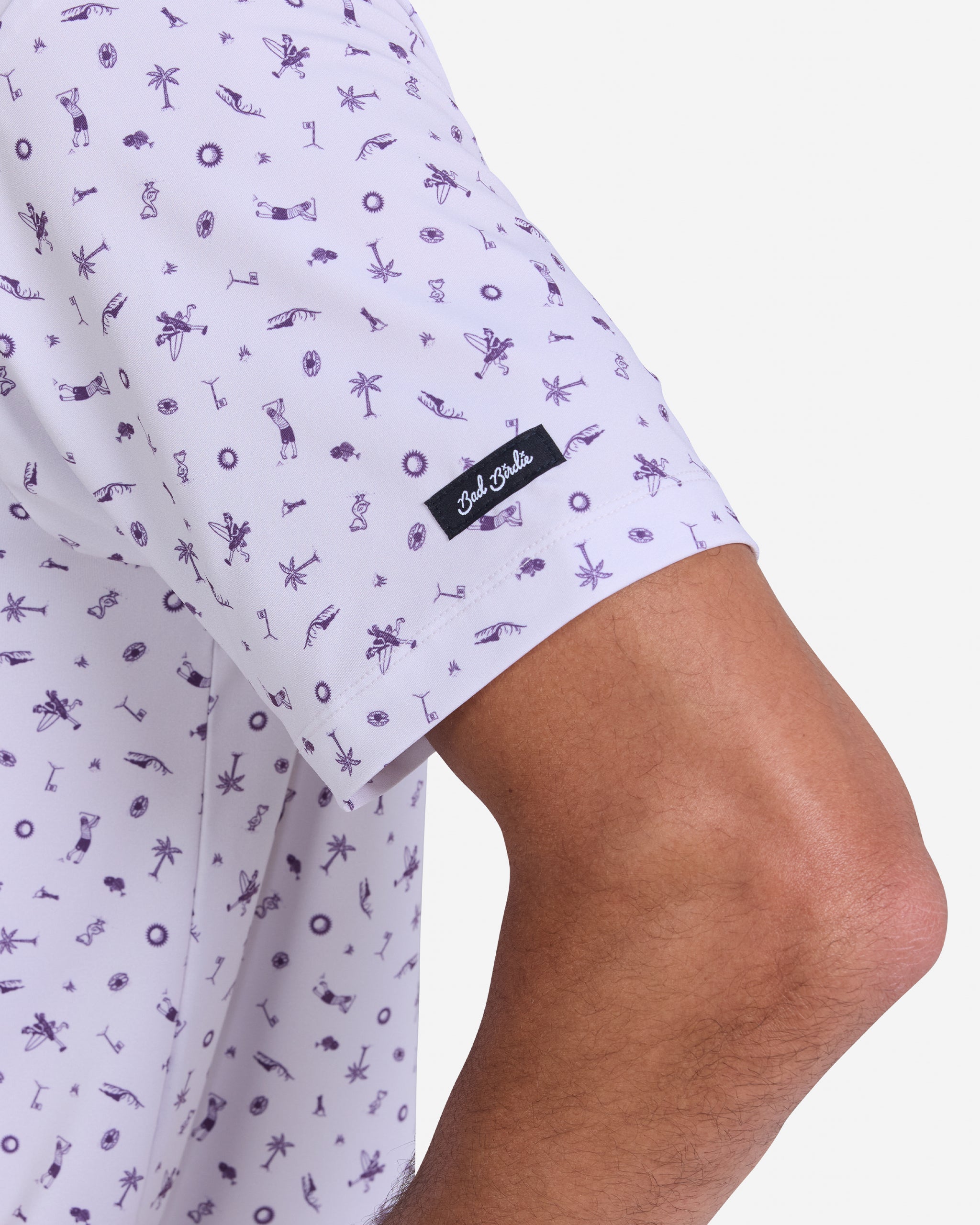 Sights & Rounds Lilac-Men's Polo-Bad Birdie