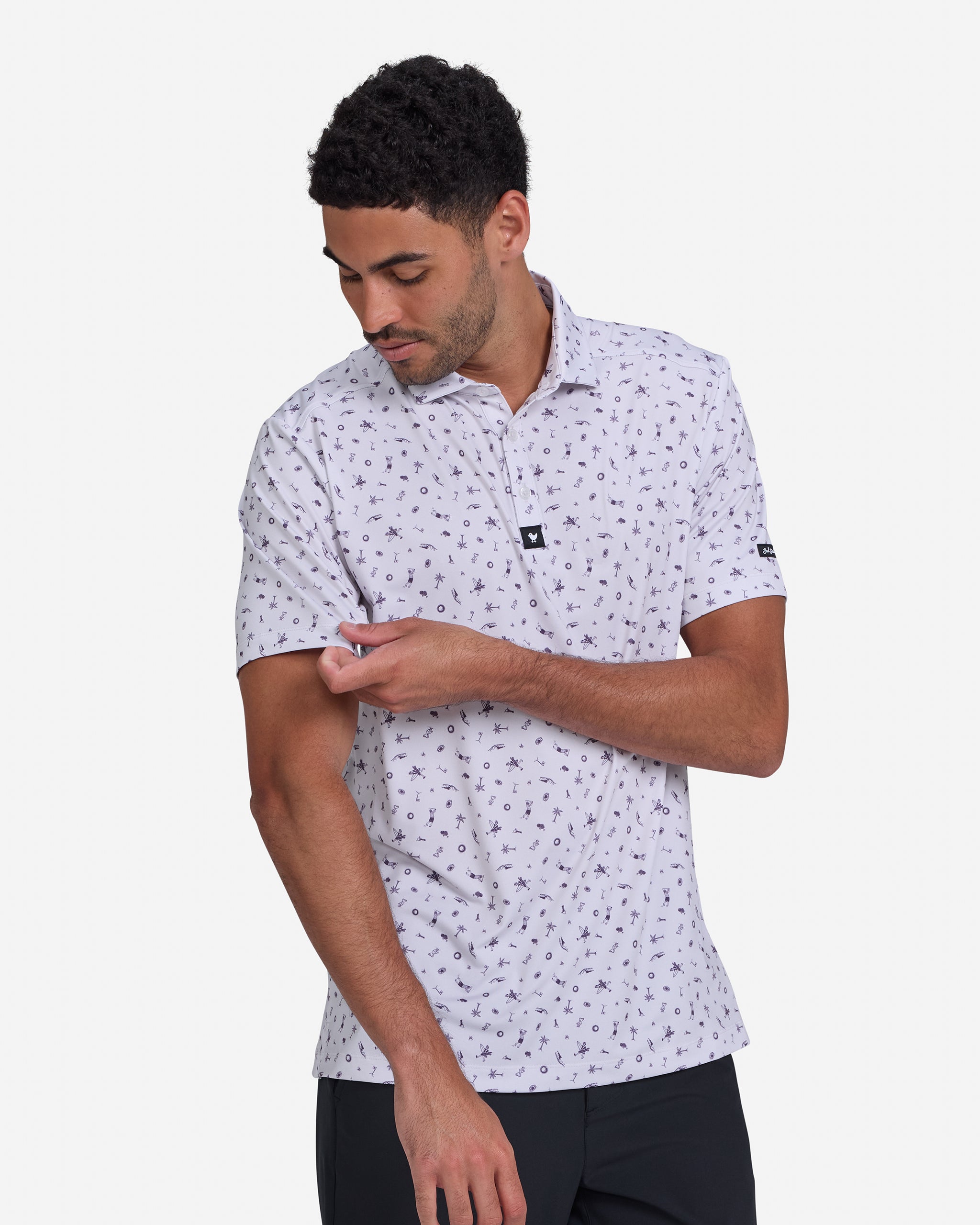 Sights & Rounds Lilac-Men's Polo-Bad Birdie
