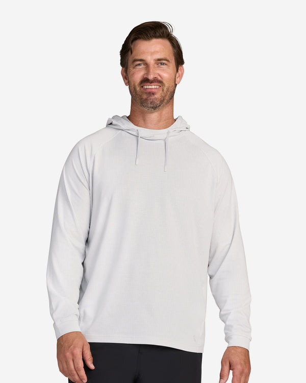 Tempo Cooling Hooded Long Sleeve - Glacier Grey