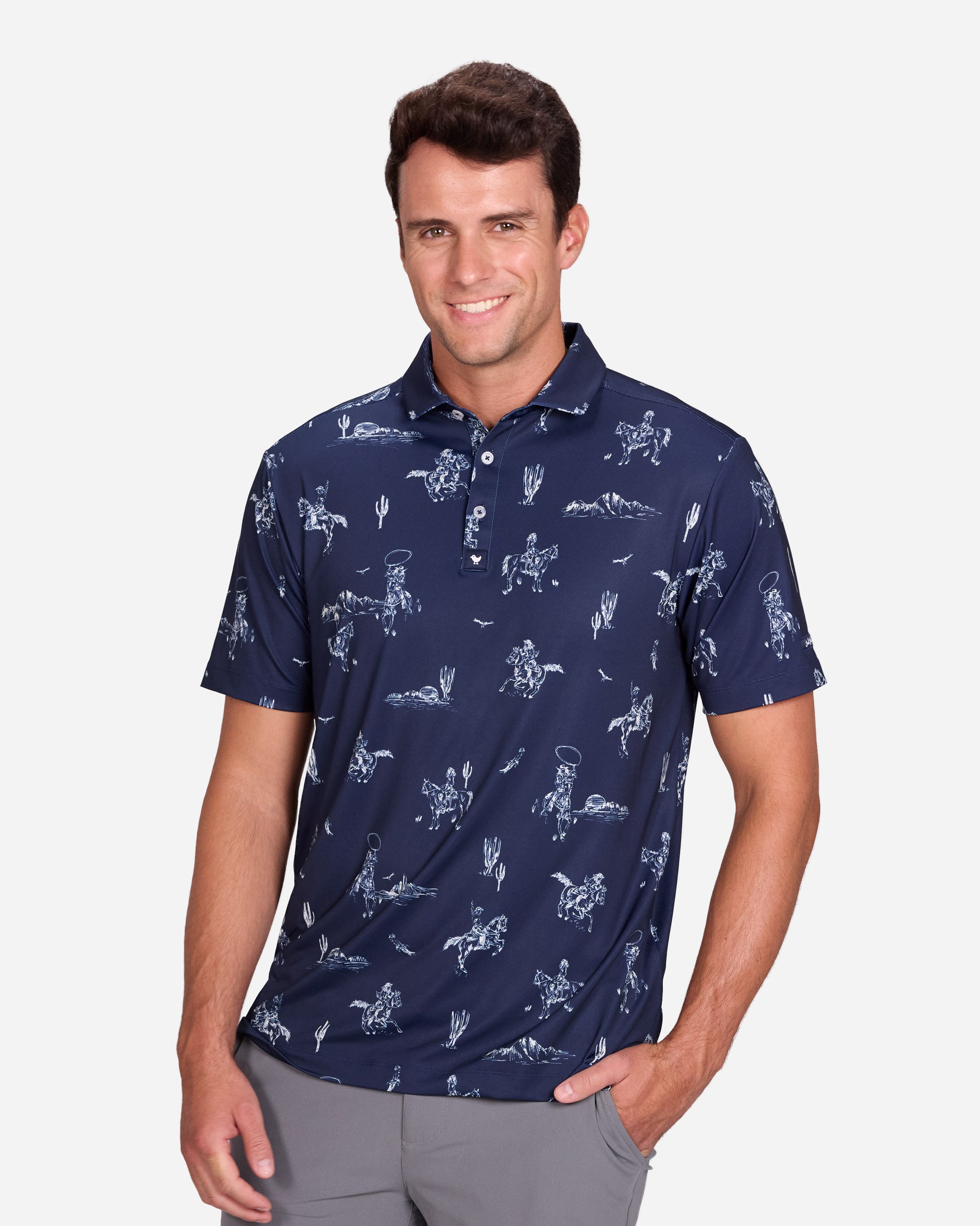Hometown Hero-Men's Polo-Bad Birdie
