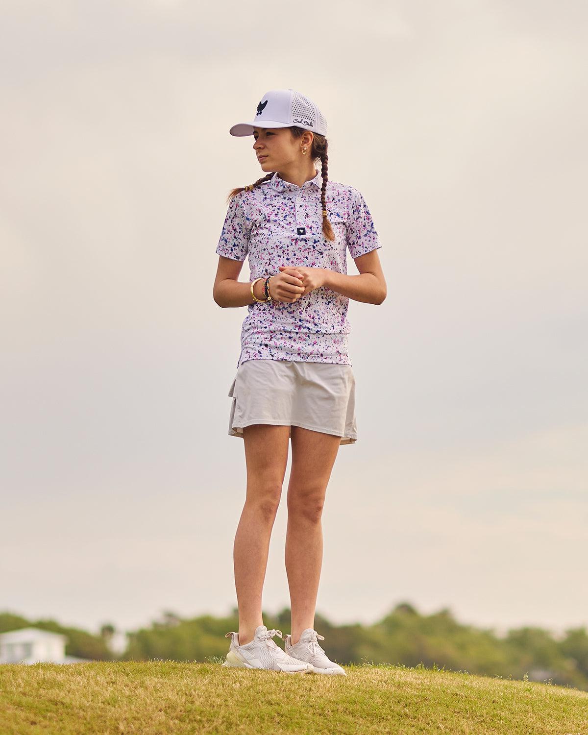 Paint Splatter 3 Youth-Youth Polo-Bad Birdie