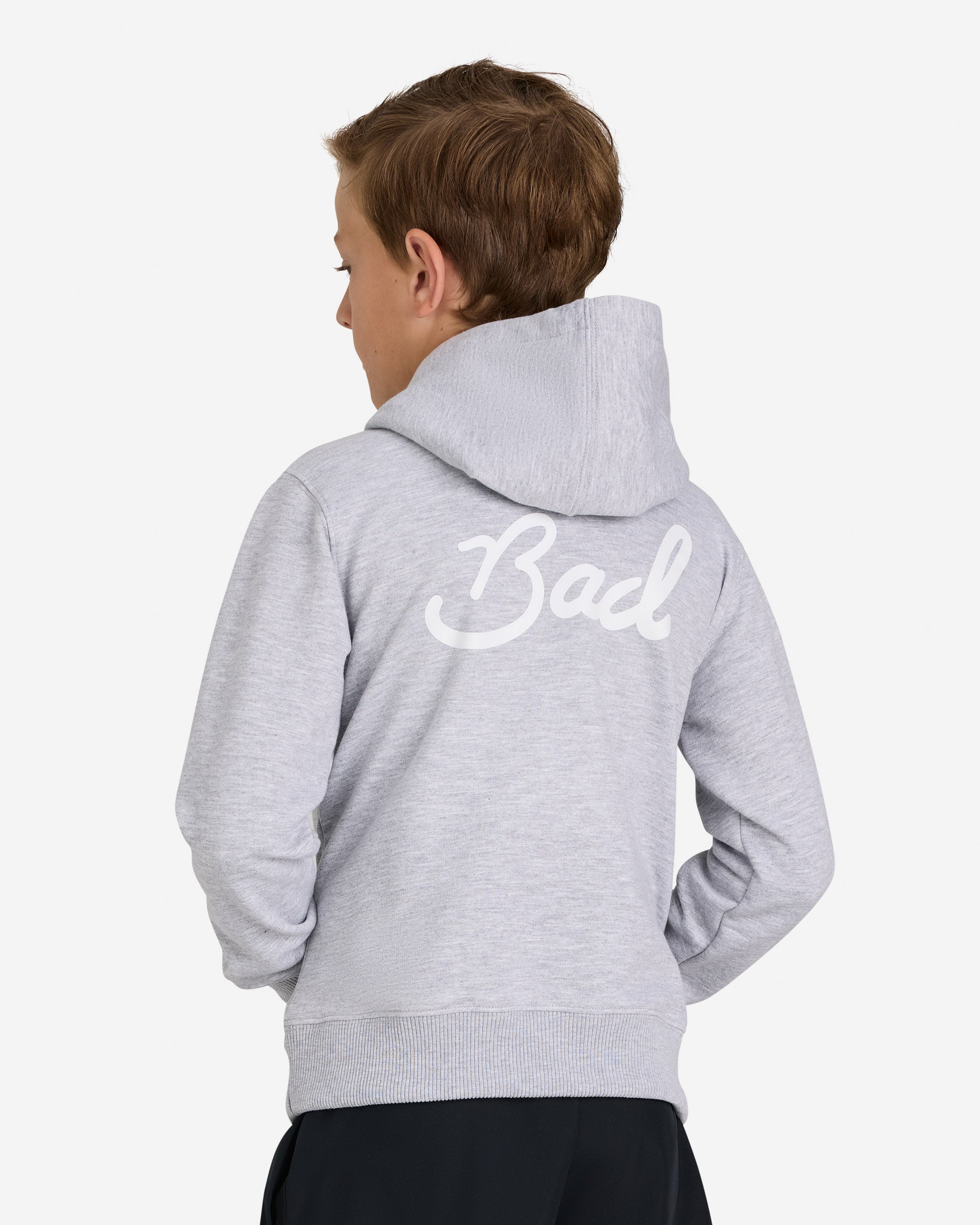 Youth Fairway Fleece Hoodie - Heather Grey-Youth Sweatshirt-Bad Birdie