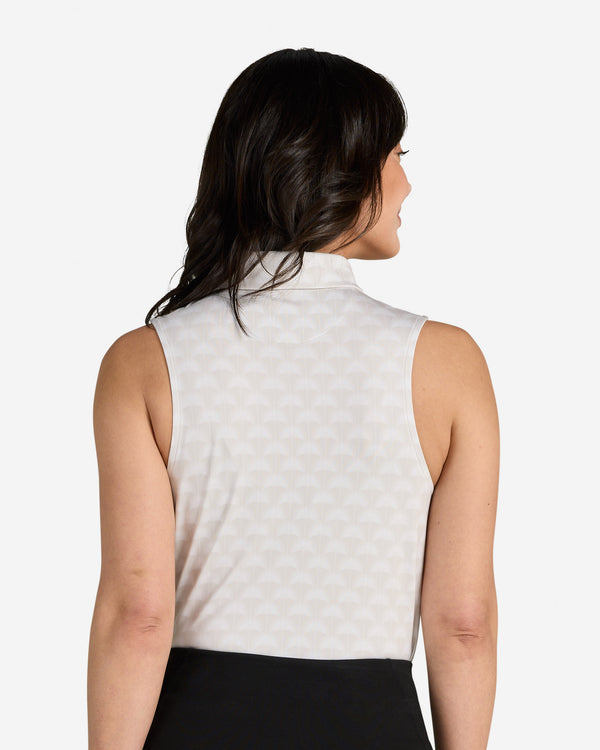 Palm Shadows-Sleeveless Performance Polo-Bad Birdie