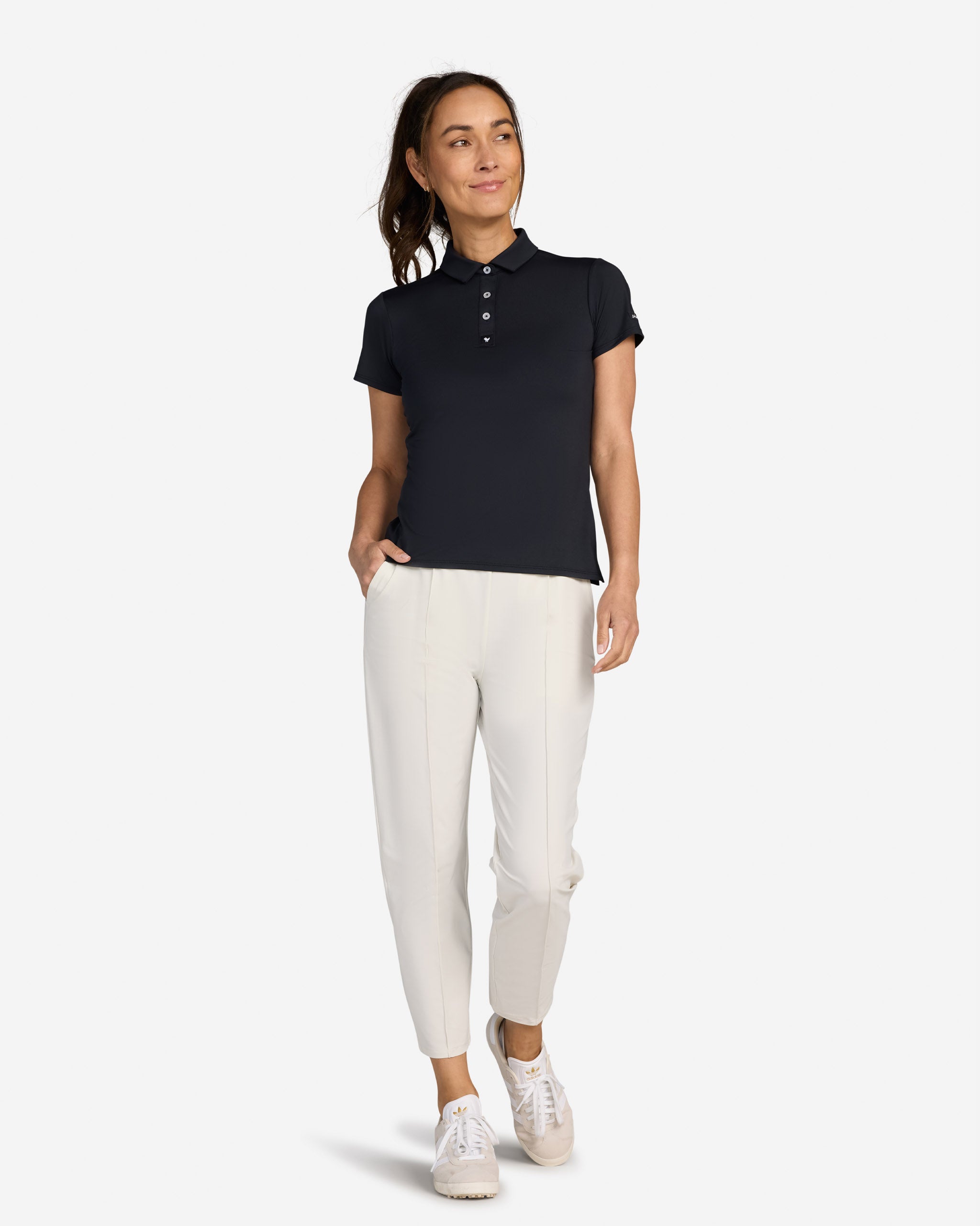 Black-Women's Polo-Bad Birdie